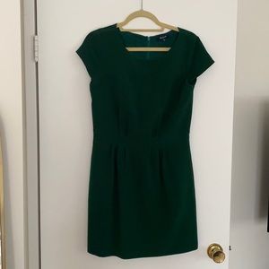 Madewell Green Short Sleeve Sheath Mini Dress
